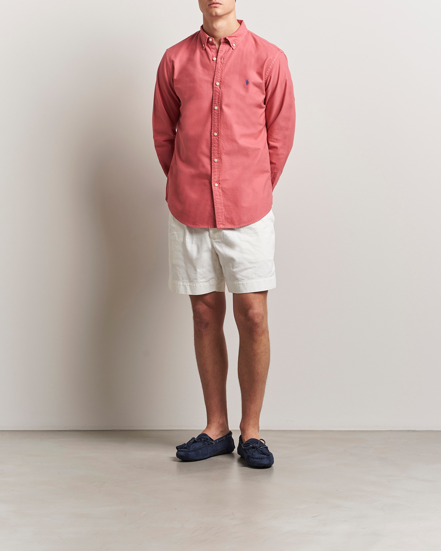 Herren | Hemden | Polo Ralph Lauren | Slim Fit Garment Dyed Oxford Shirt Adirondack Berry