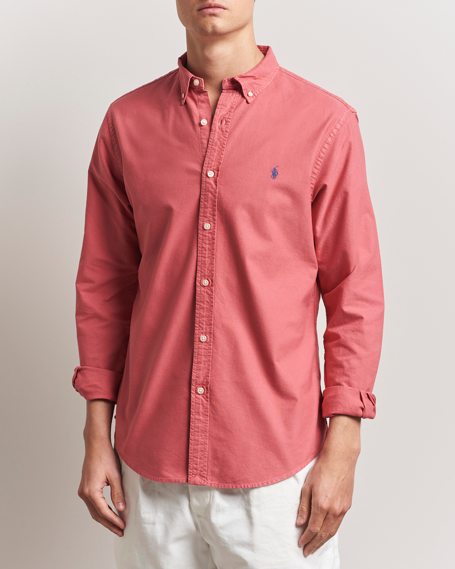 Herren | Hemden | Polo Ralph Lauren | Slim Fit Garment Dyed Oxford Shirt Adirondack Berry