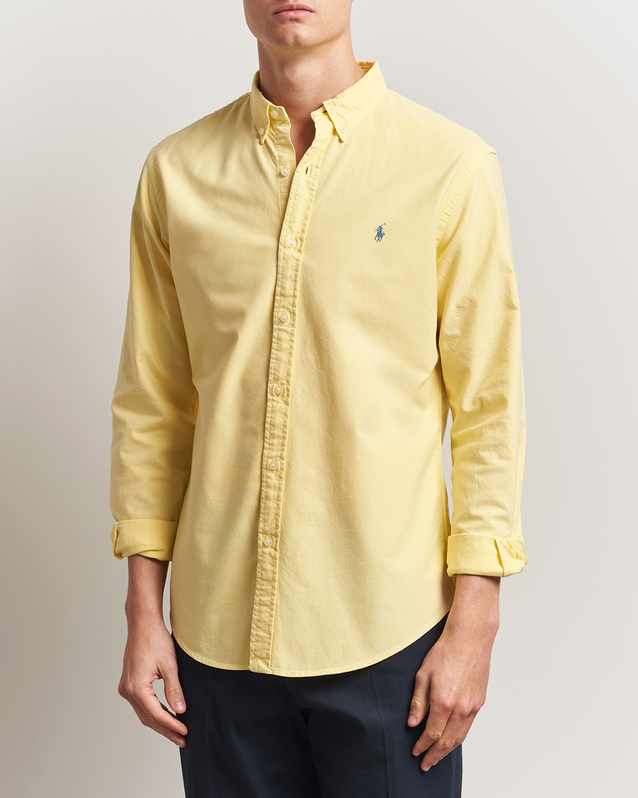 Herren | Hemden | Polo Ralph Lauren | Slim Fit Garment Dyed Oxford Shirt Wicket Yellow