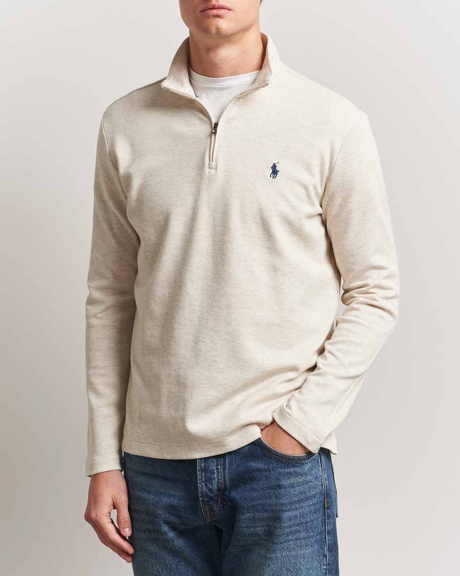 Herren | Pullover | Polo Ralph Lauren | Cotton/Nylon Half Zip Chalk Heather