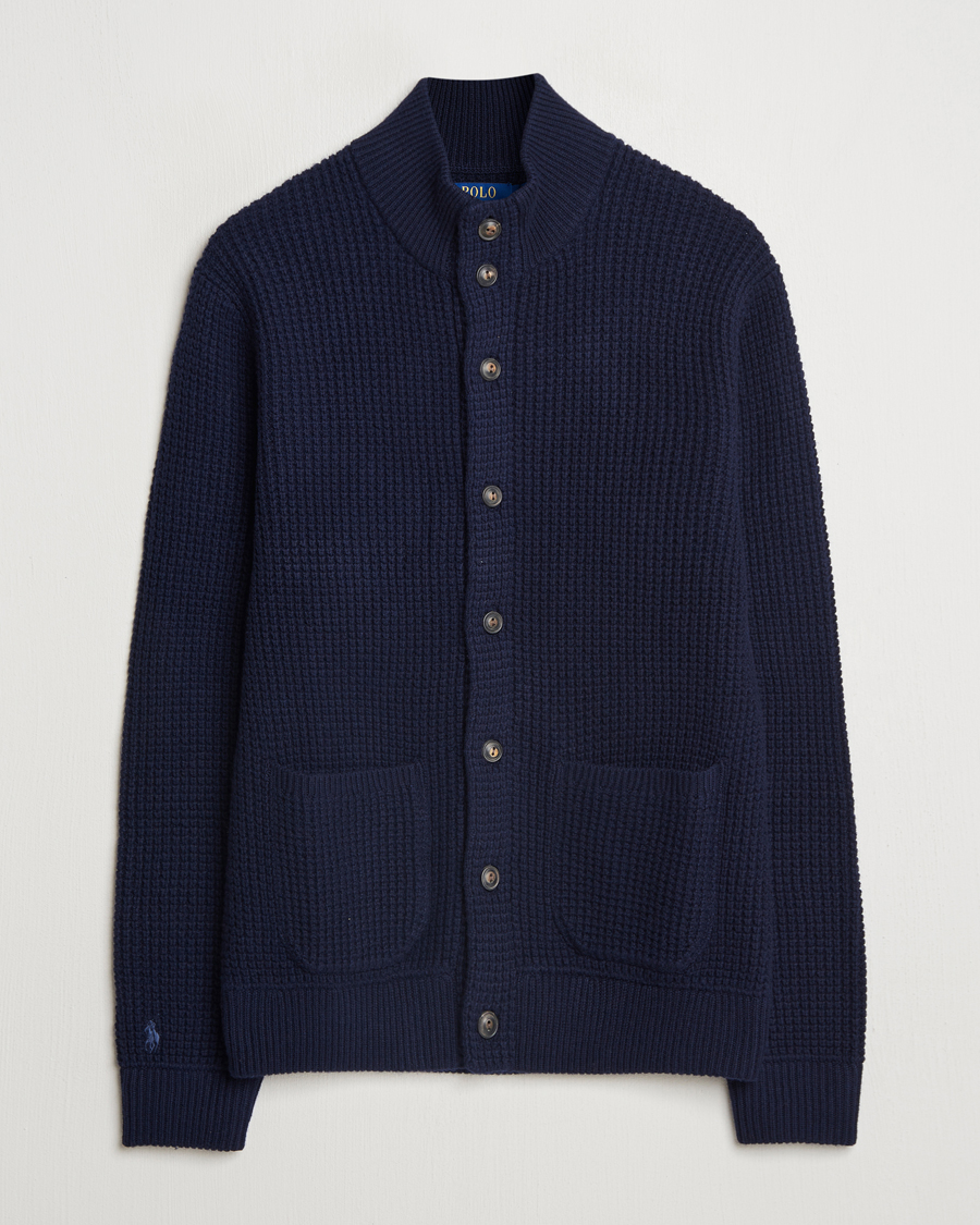 Herren | Pullover | Polo Ralph Lauren | Cotton/Wool Button Cardigan Hunter Navy