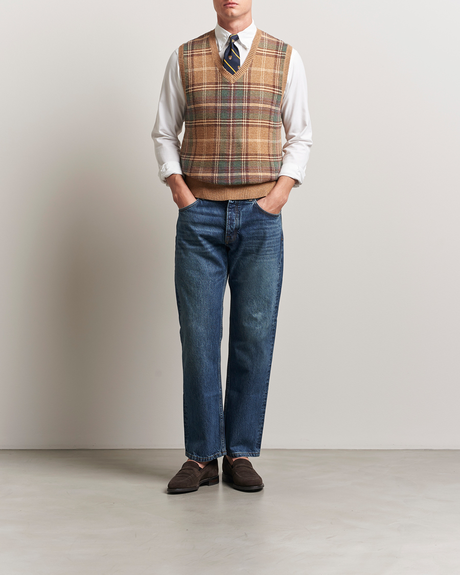 Herren | Pullover | Polo Ralph Lauren | Wool/Cotton Vest Tan Combo
