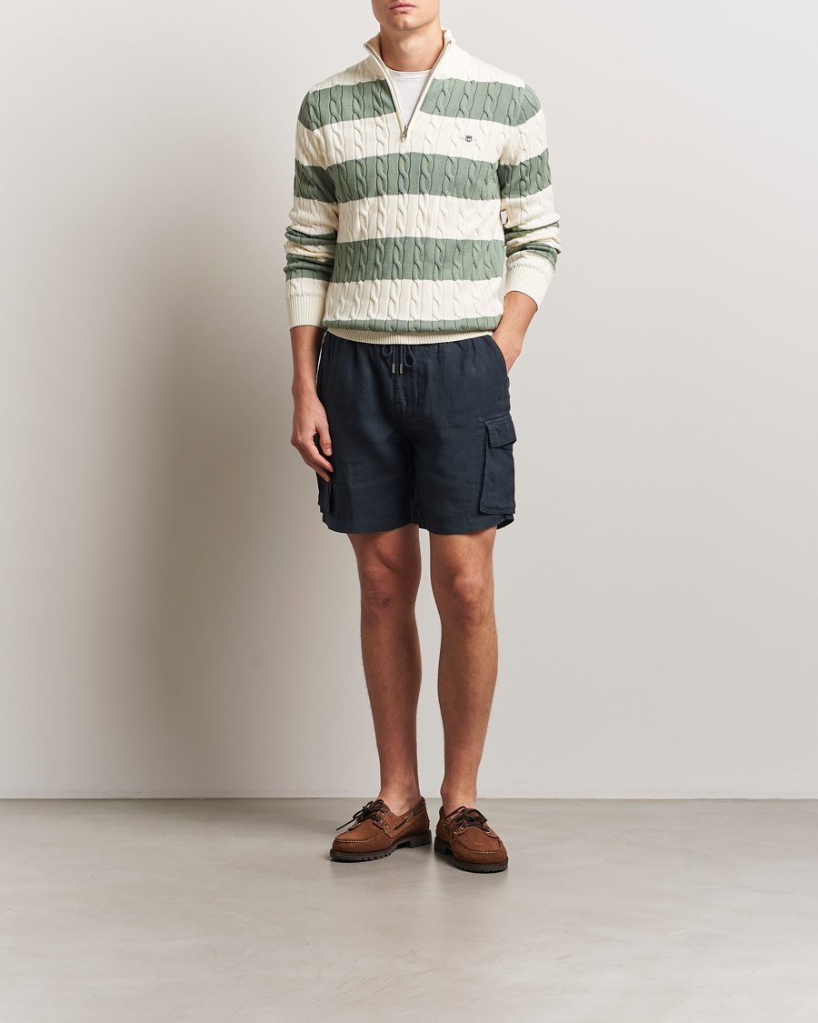 Herren | Shorts | GANT | Regular Fit Linen Cargo Shorts Darkened Navy