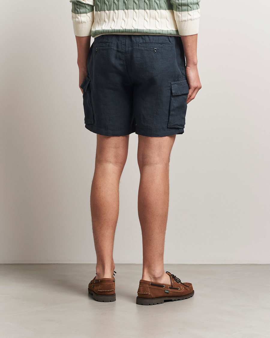 Herren | Shorts | GANT | Regular Fit Linen Cargo Shorts Darkened Navy