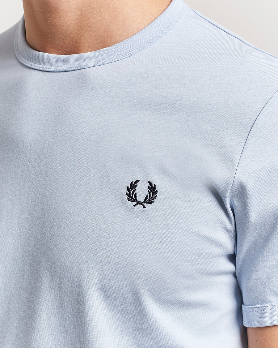 Herren | T-Shirts | Fred Perry | Ringer T-Shirt Light Smoke