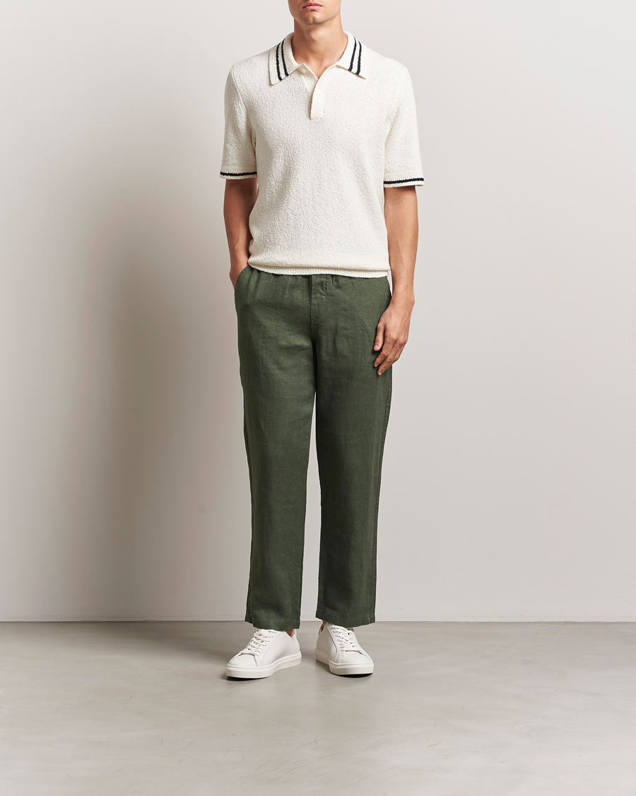 Herren | Hosen | Samsøe Samsøe | Jabari Linen Drawstring Trousers Climbing Ivy