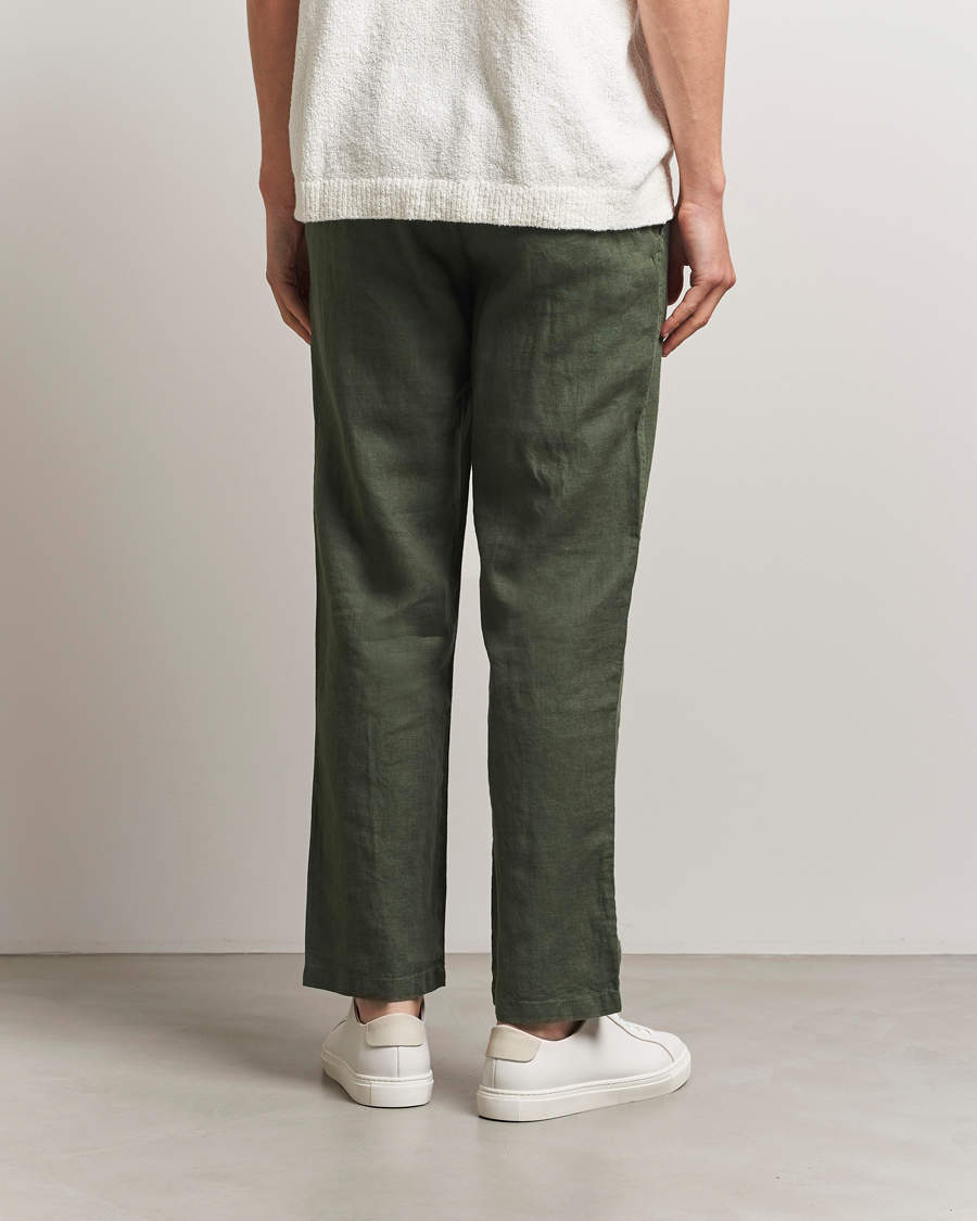 Herren | Hosen | Samsøe Samsøe | Jabari Linen Drawstring Trousers Climbing Ivy