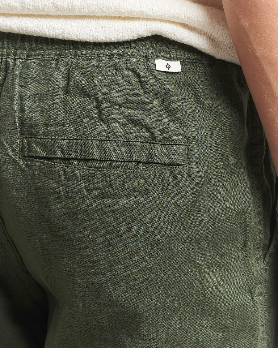 Herren | Hosen | Samsøe Samsøe | Jabari Linen Drawstring Trousers Climbing Ivy