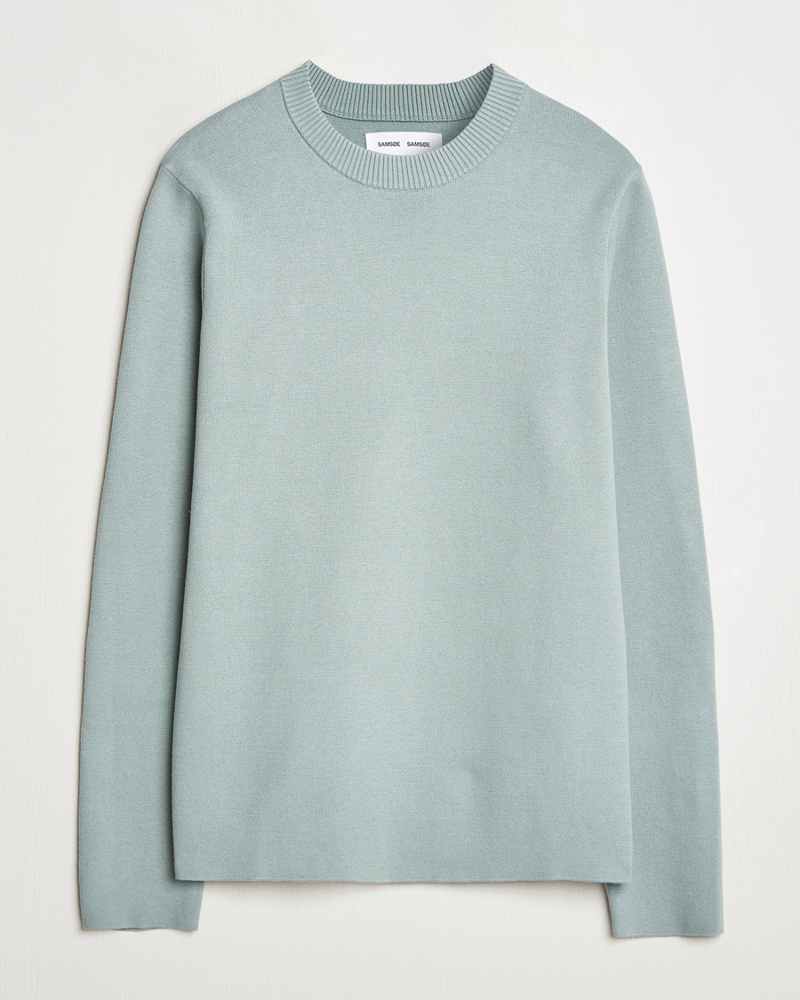 Herren | Pullover | Samsøe Samsøe | Niklas Crew Neck Sweater Abyss Green