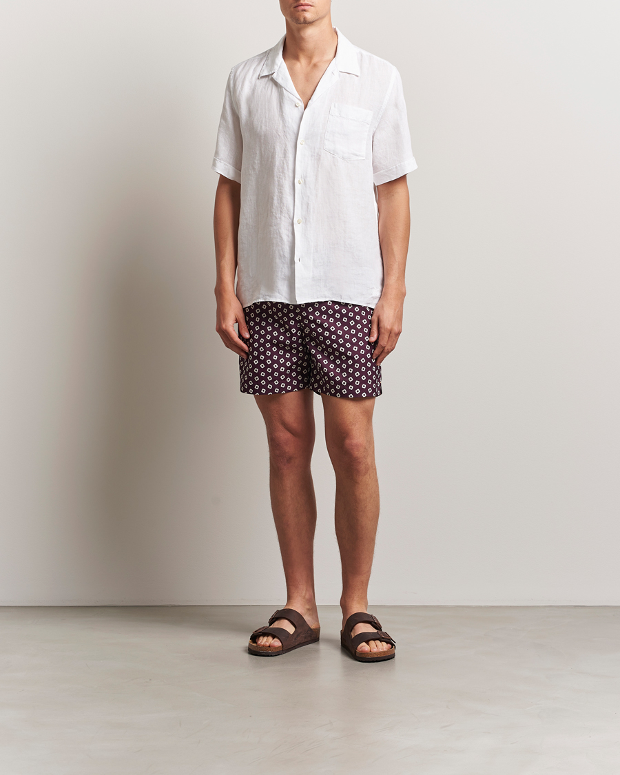 Herren | Badehosen | Orlebar Brown | Bulldog Lumina Drawcord Swimshorts Damson/Latte