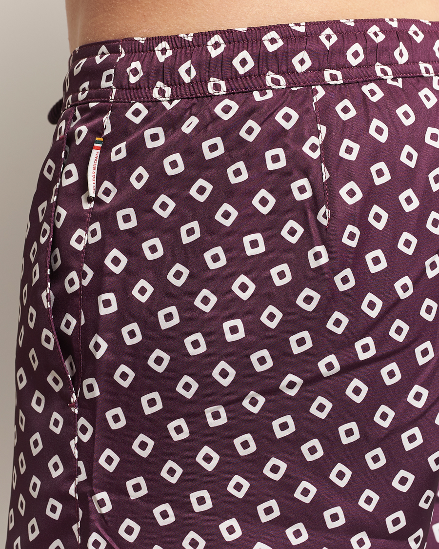 Herren | Badehosen | Orlebar Brown | Bulldog Lumina Drawcord Swimshorts Damson/Latte