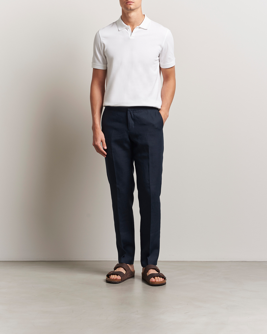 Herren | Poloshirts | Orlebar Brown | Bruno Organic Cotton Pique White