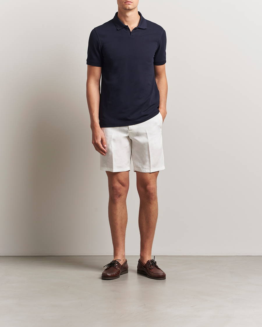 Herren | Poloshirts | Orlebar Brown | Bruno Organic Cotton Pique Night Iris