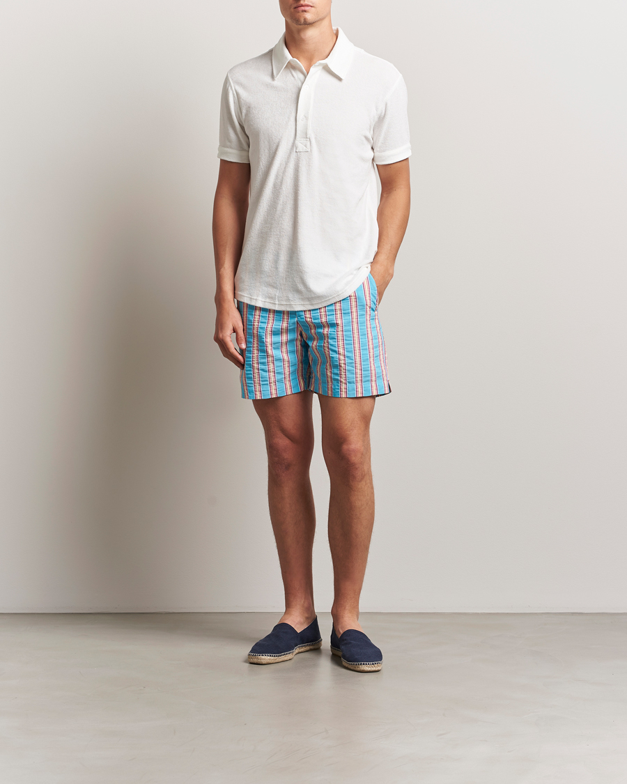 Herren | Poloshirts | Orlebar Brown | Sebastian Tailored Towelling Polo White