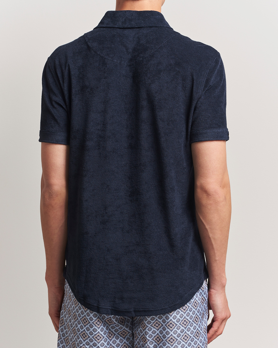 Herren | Poloshirts | Orlebar Brown | Sebastian Tailored Towelling Polo Night Iris