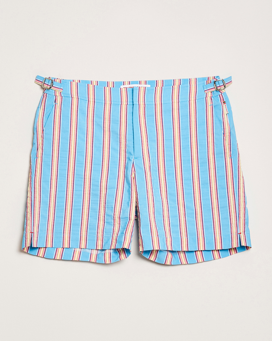 Herren | Badehosen | Orlebar Brown | Bulldog Deckchair Stripe Swimshorts Blue Multi