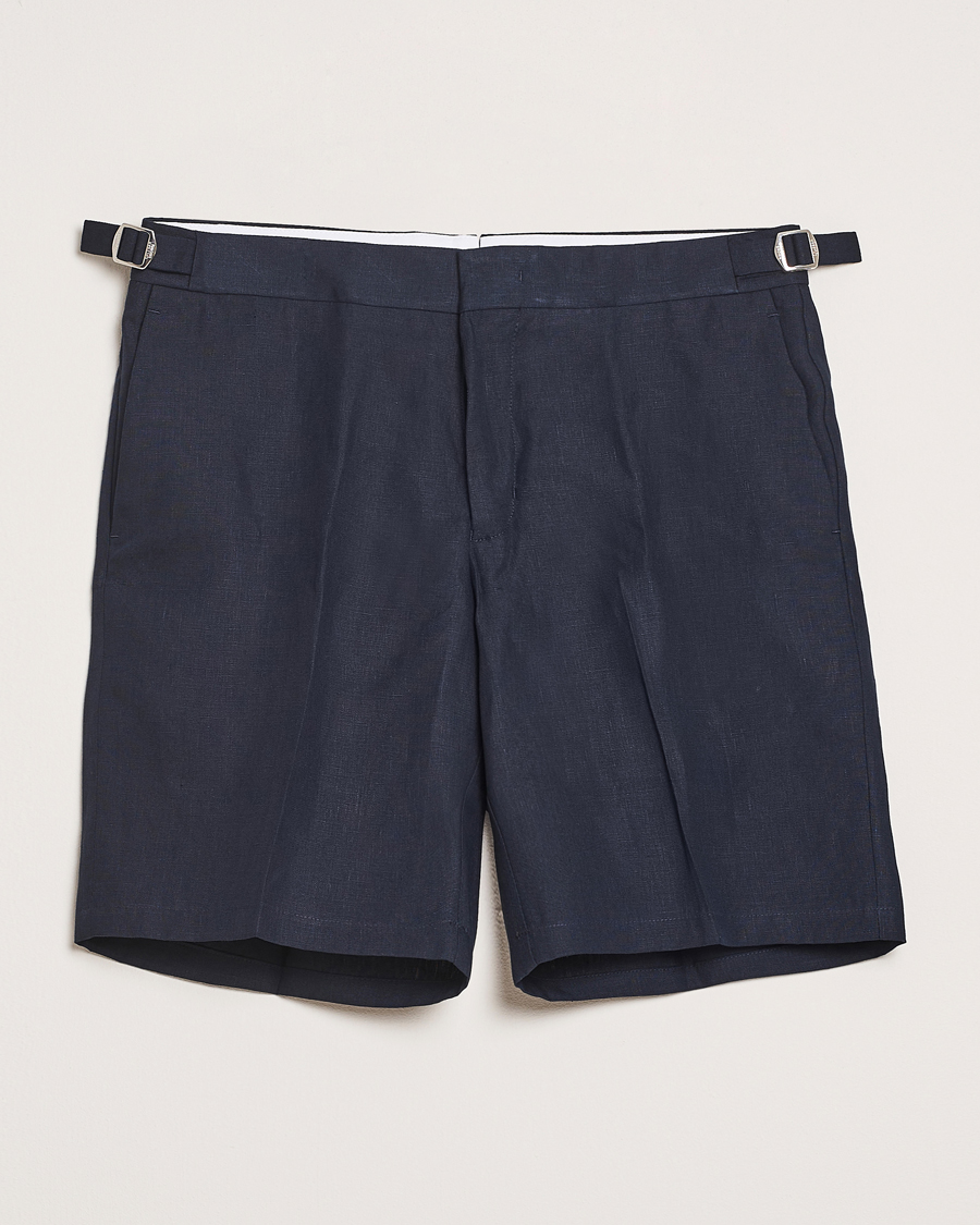 Herren | Shorts | Orlebar Brown | Norwich Italian Linen Shorts Night Iris