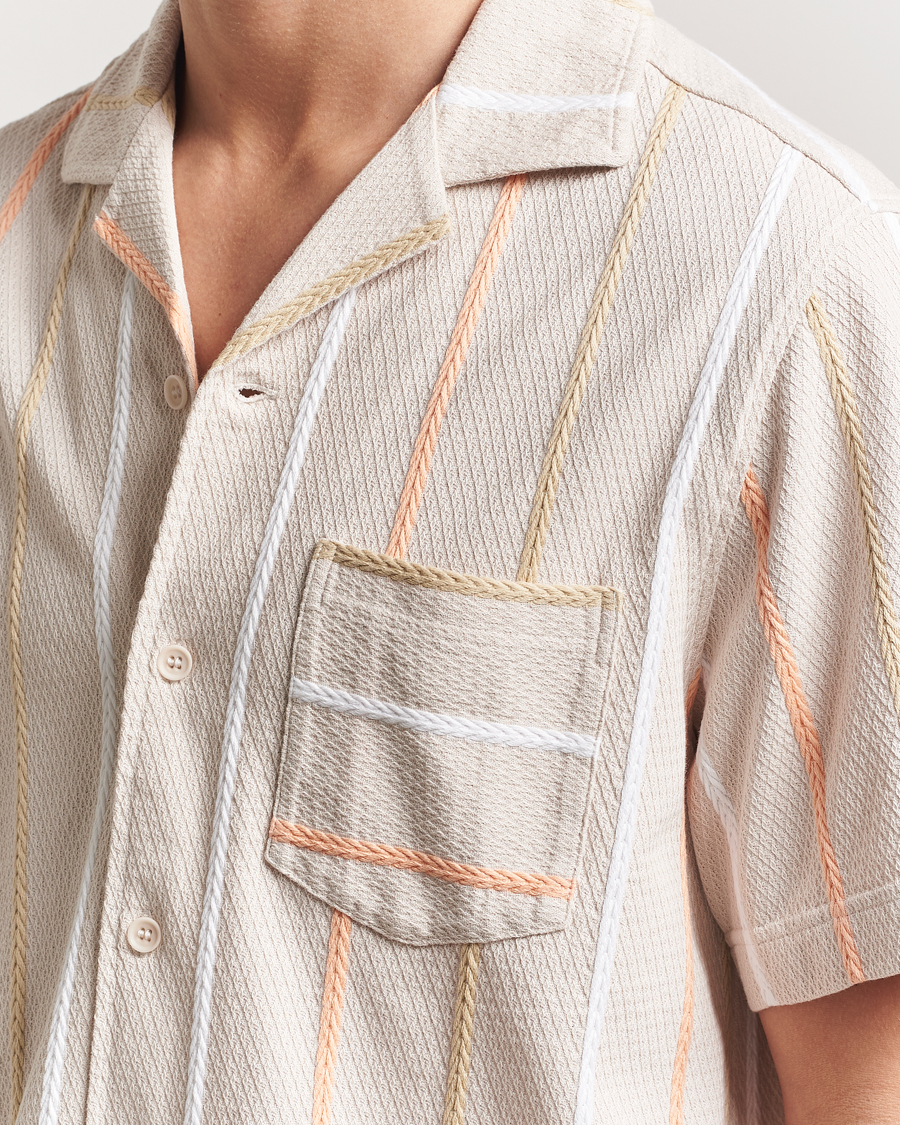 Herren | Hemden | J.Lindeberg | Theron Stripe Resort Shirt Moonbeam