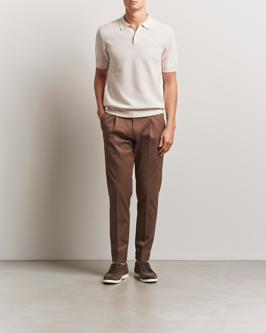 Herren | Hosen | Tiger of Sweden | Tenuta Pleated Cotton Trousers Warm Brown