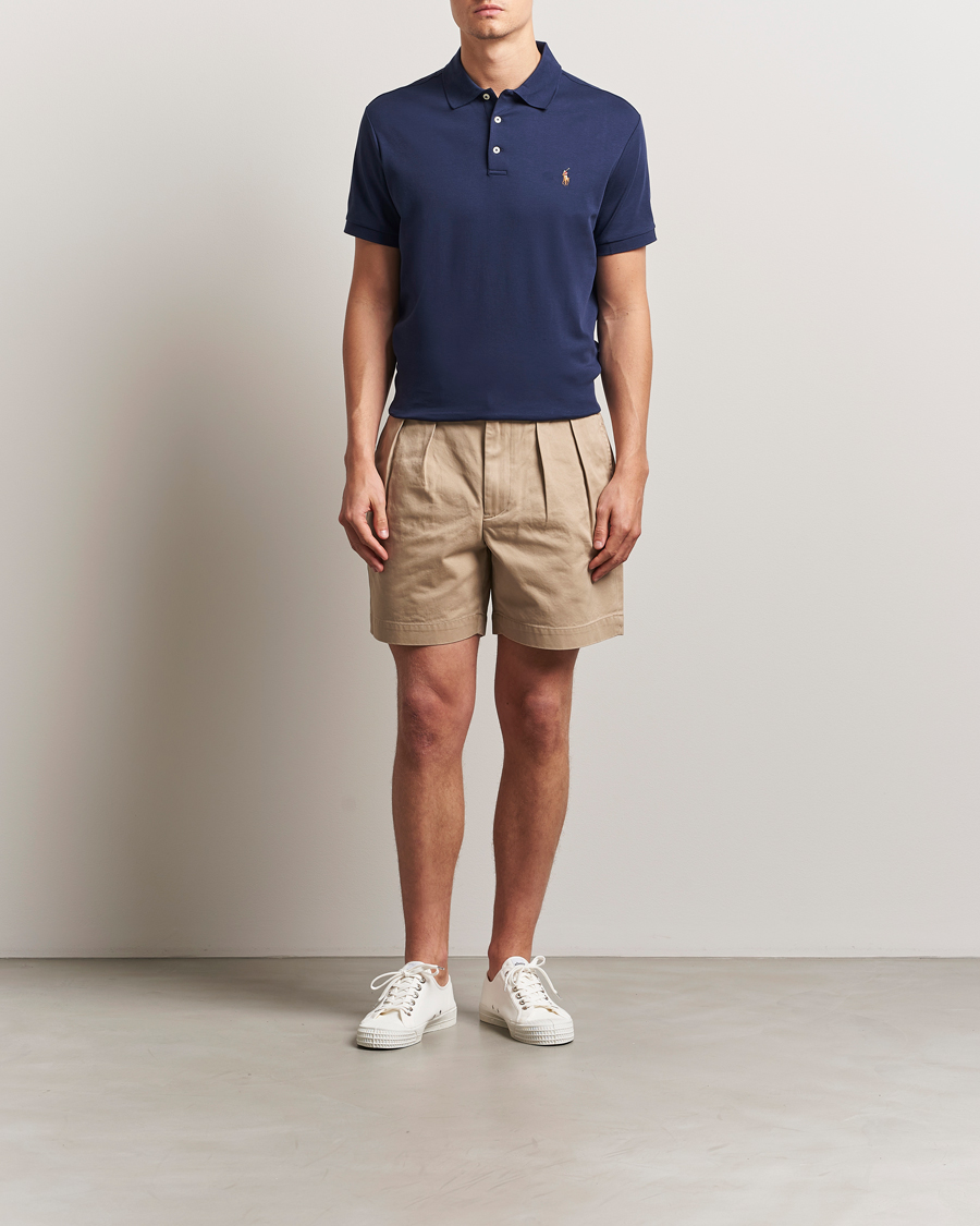 Herren | Poloshirts | Polo Ralph Lauren | Custom Slim Fit Cotton Polo Refined Navy
