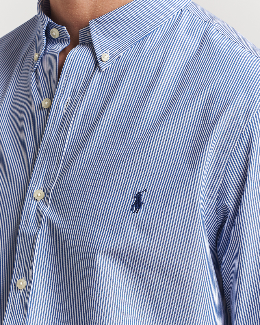 Herren | Hemden | Polo Ralph Lauren | Slim Fit Poplin Shirt Blue/White Hairline Stripe