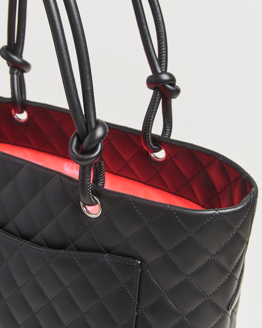 Herren | Chanel Pre-Owned Cambon Ligne Tote Bag Medium Black | Chanel Pre-Owned | Cambon Ligne Tote Bag Medium Black