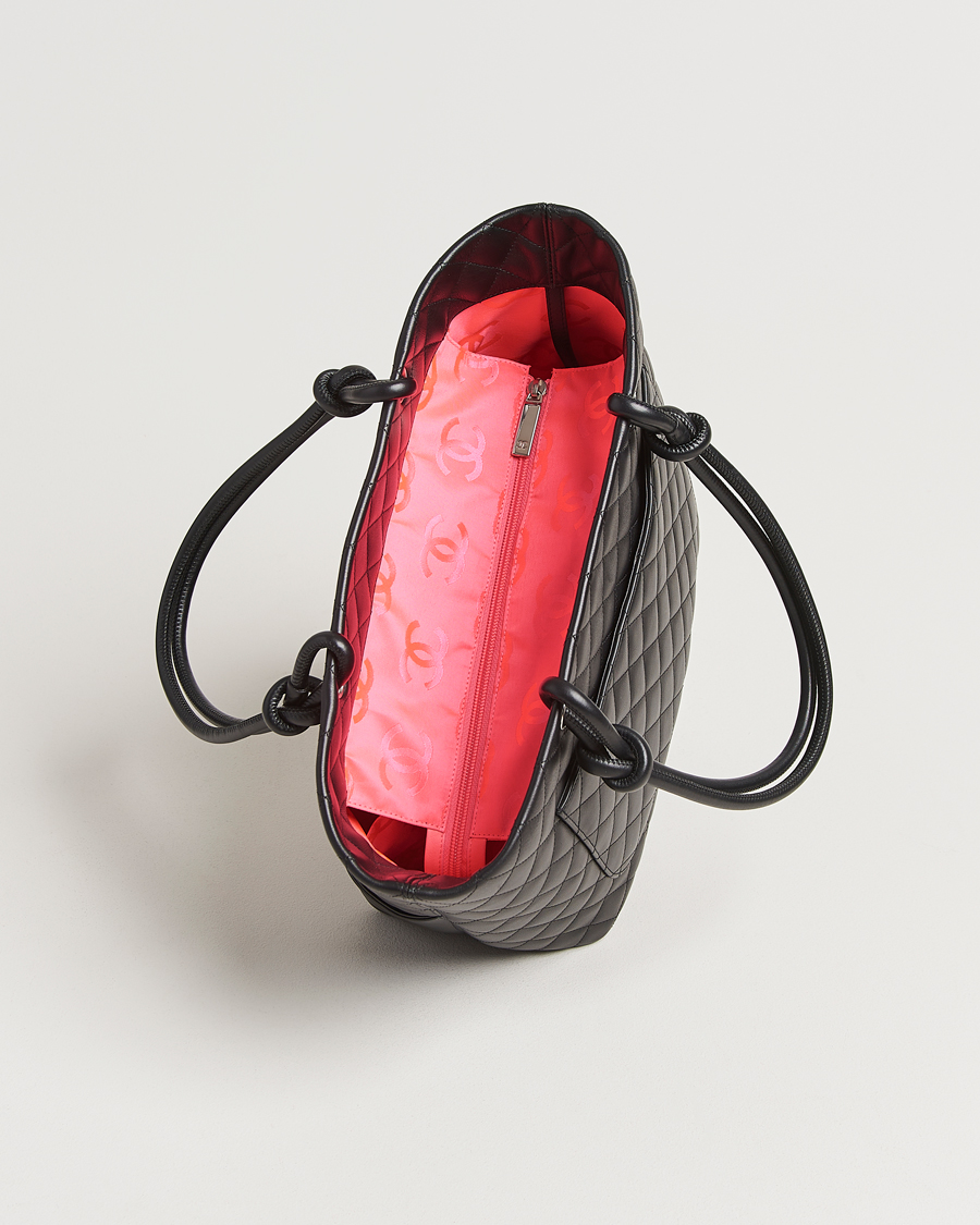 Herren | Chanel Pre-Owned Cambon Ligne Tote Bag Medium Black | Chanel Pre-Owned | Cambon Ligne Tote Bag Medium Black