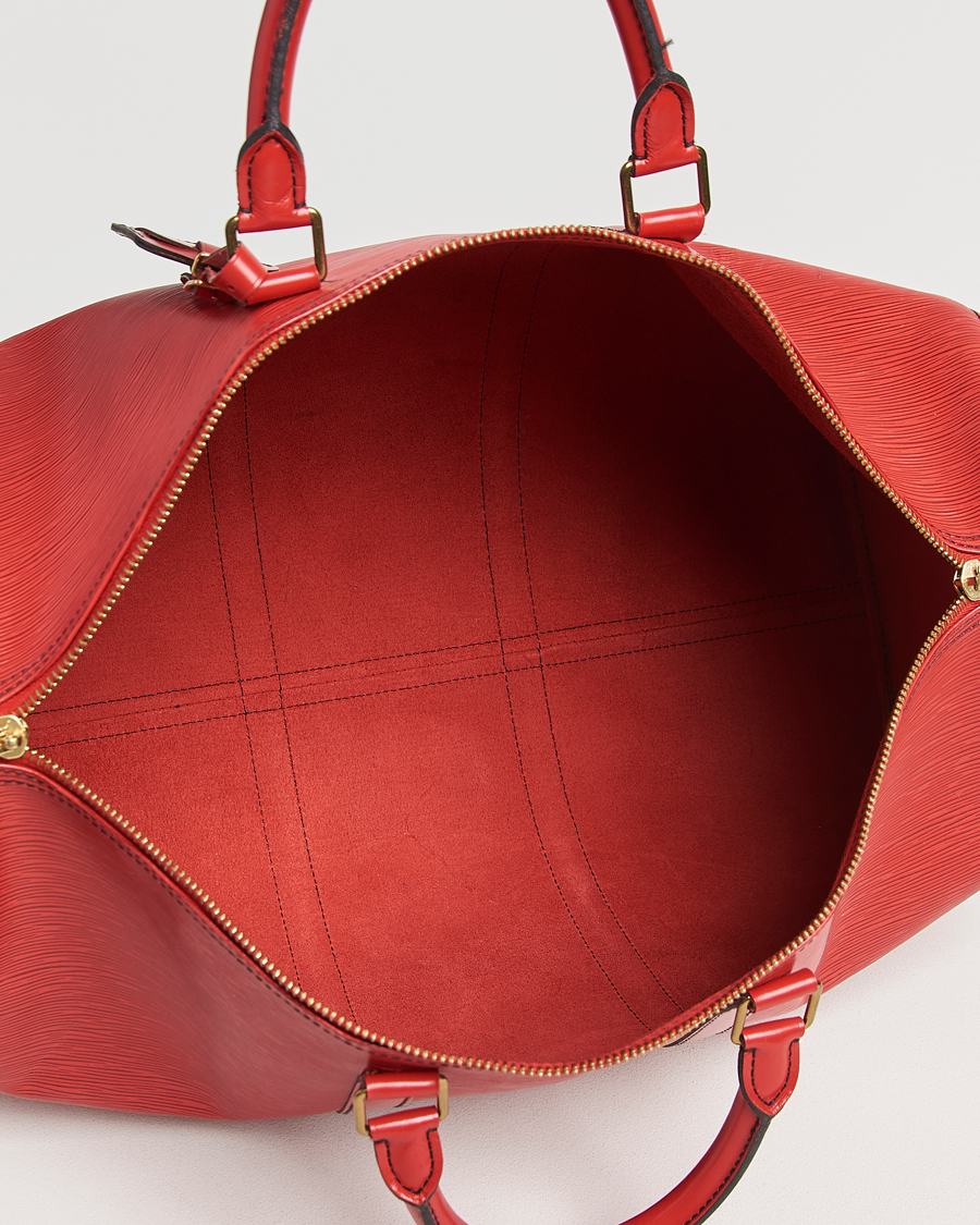 Herren | Louis Vuitton Pre-Owned Keepall 50 Epi Leather Bag Red | Louis Vuitton Pre-Owned | Keepall 50 Epi Leather Bag Red