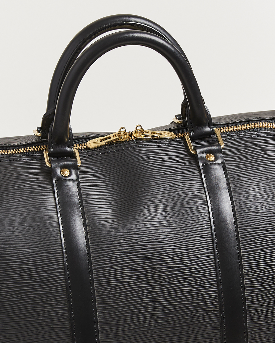 Herren | Louis Vuitton Pre-Owned Keepall 55 Epi Leather Bag Black | Louis Vuitton Pre-Owned | Keepall 55 Epi Leather Bag Black