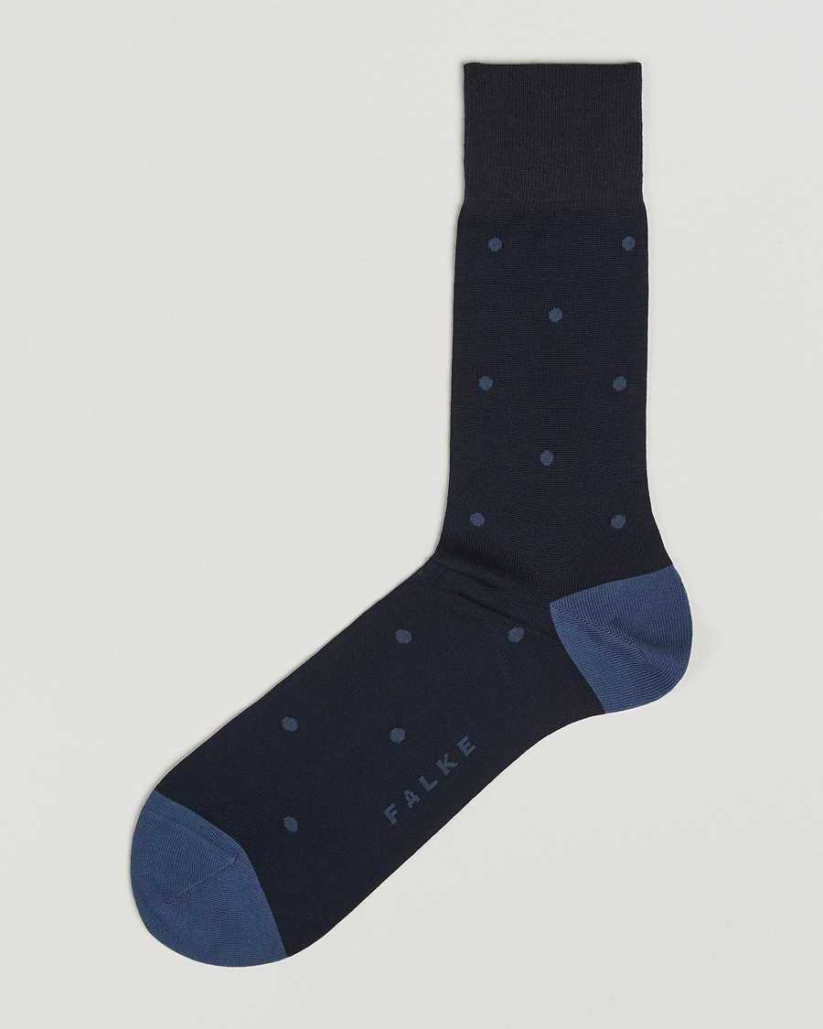 Herren | Unterwäsche | Falke | Cotton Dot Sock Dark Navy