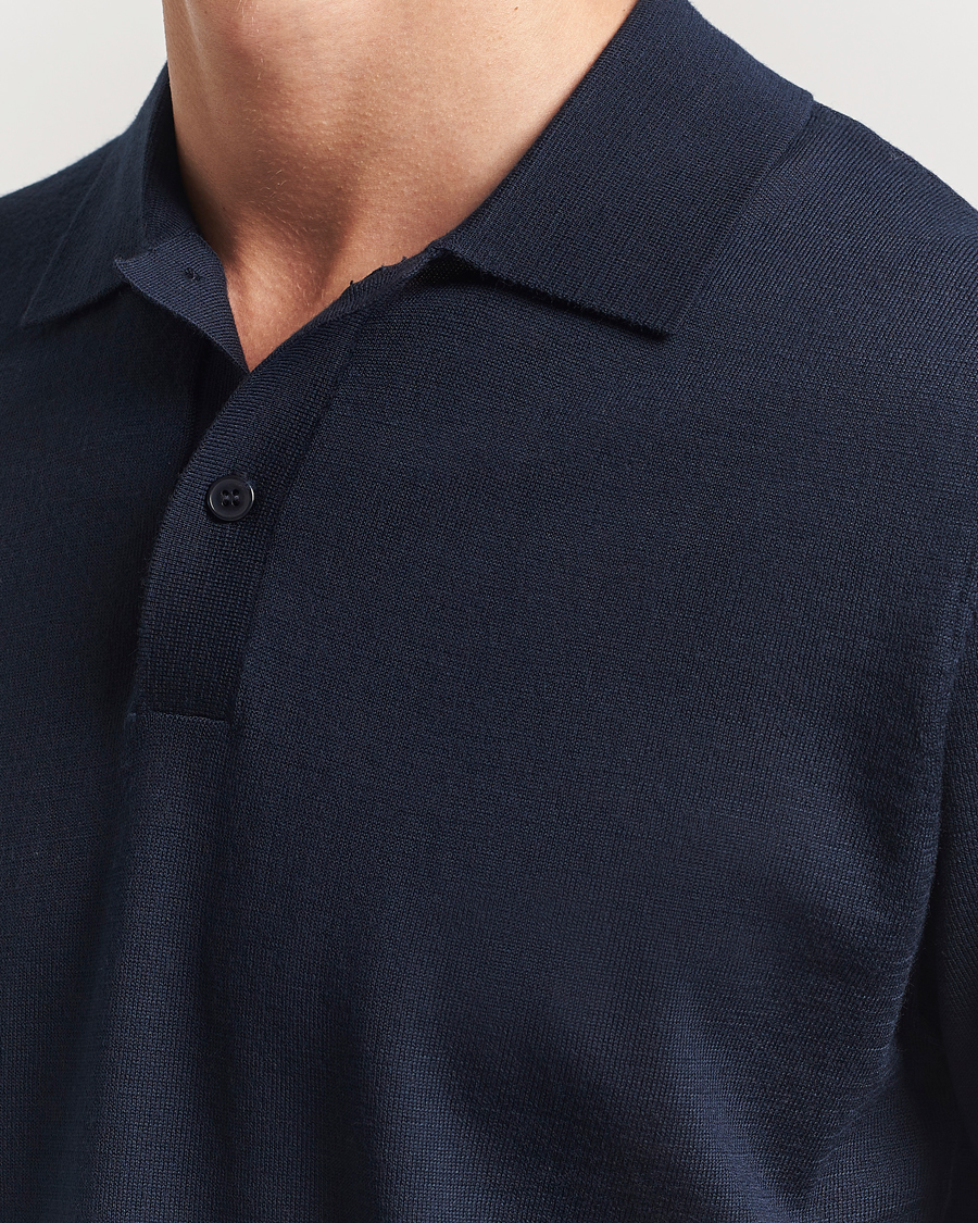Herren | Poloshirts | Samsøe Samsøe | Sarown Knitted Polo Salute Navy