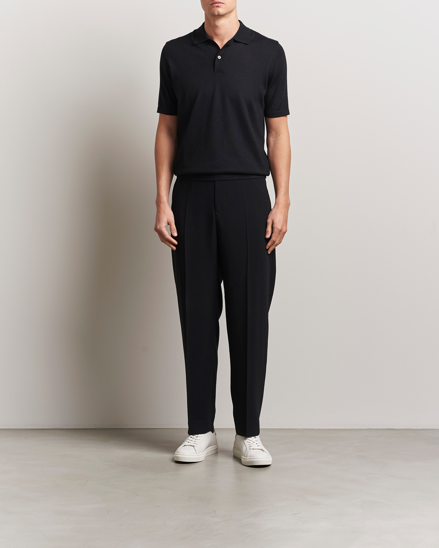 Herren | Poloshirts | Samsøe Samsøe | Sarown Knitted Polo Black