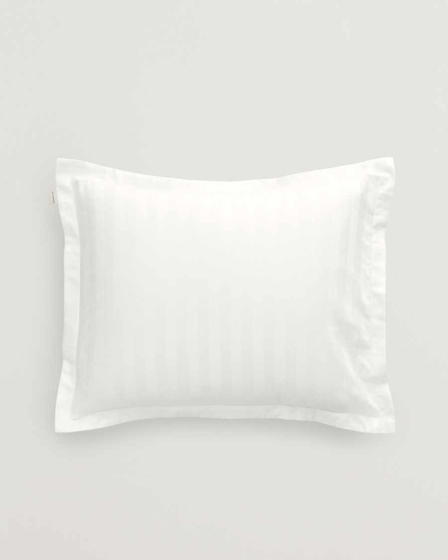 Herren | GANT Sateen Striped Pillowcase White | GANT | Sateen Striped Pillowcase White