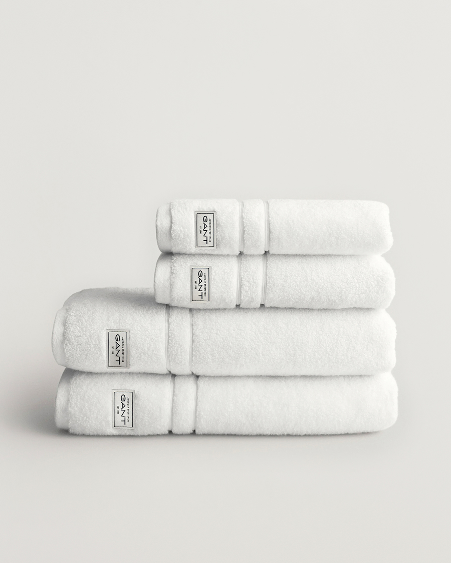 Herren | GANT 4-Pack Premium Towel White | GANT | 4-Pack Premium Towel White