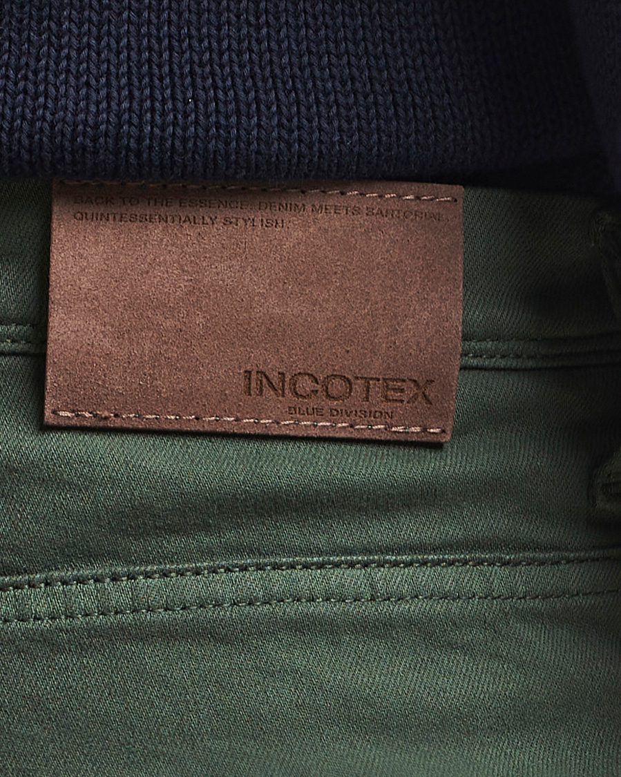 Herren | Hosen | Incotex | 5-Pocket Cotton Stretch Pants Dark Green