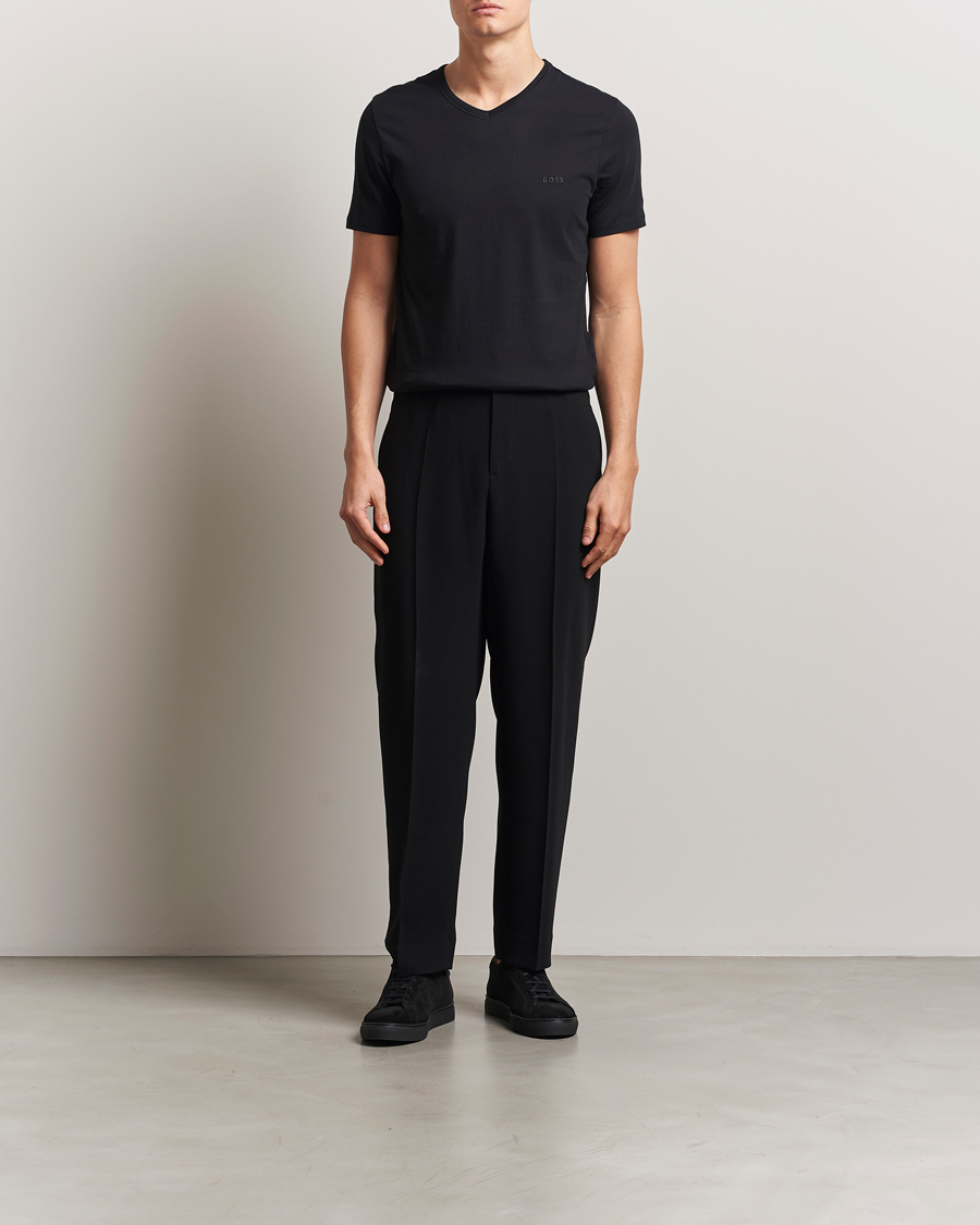 Herren | T-Shirts | BOSS BLACK | 3-Pack V-Neck T-Shirt Black