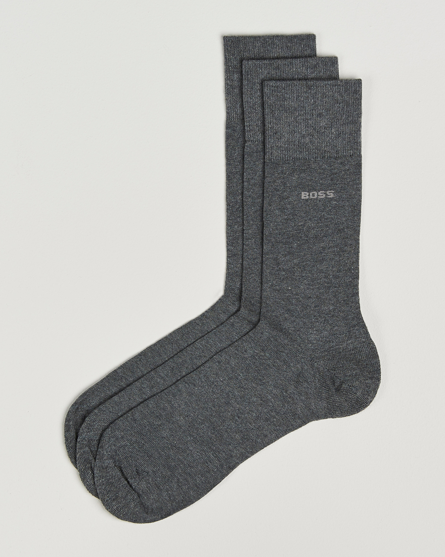 Herren | Unterwäsche | BOSS BLACK | 3-Pack RS Uni Socks Medium Grey