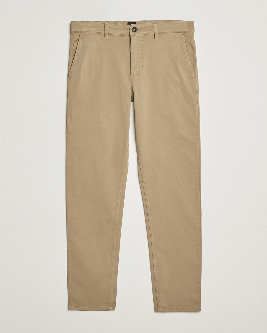 Herren | Hosen | BOSS ORANGE | Tapered Fit Cotton Chinos Beige