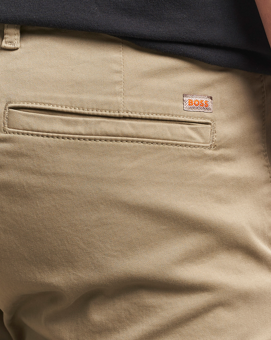 Herren | Hosen | BOSS ORANGE | Tapered Fit Cotton Chinos Beige