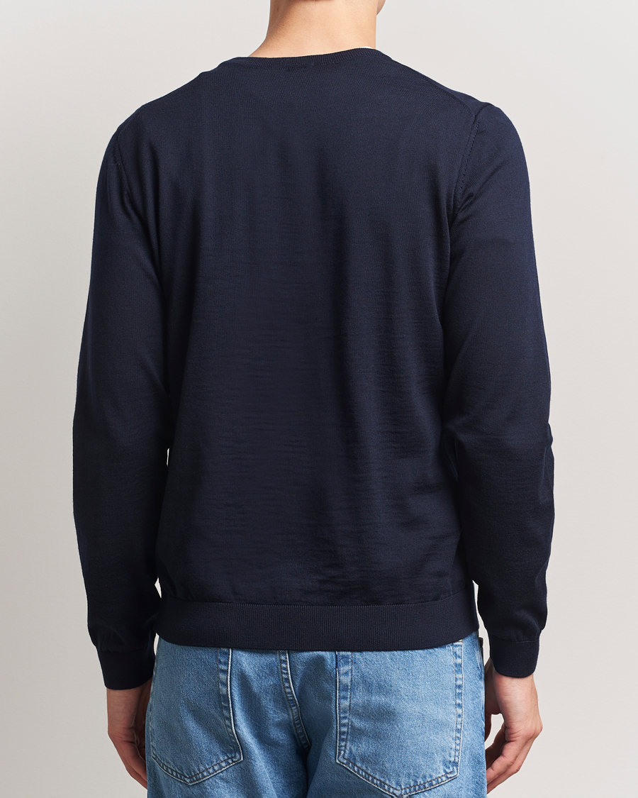 Herren | Pullover | BOSS BLACK | Melba Wool V-Neck Pullover Dark Blue