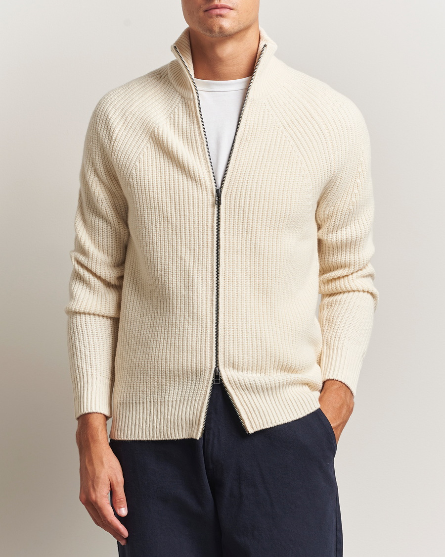 Herren | Pullover | Forét | Delta Wool Zip Knit Cloud