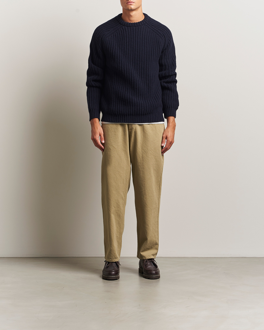 Herren | Pullover | Forét | Trip Chunky Rib Knit Navy