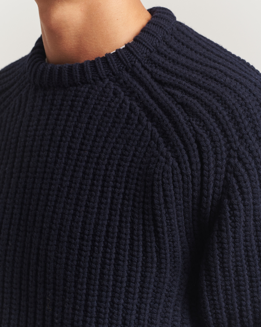 Herren | Pullover | Forét | Trip Chunky Rib Knit Navy