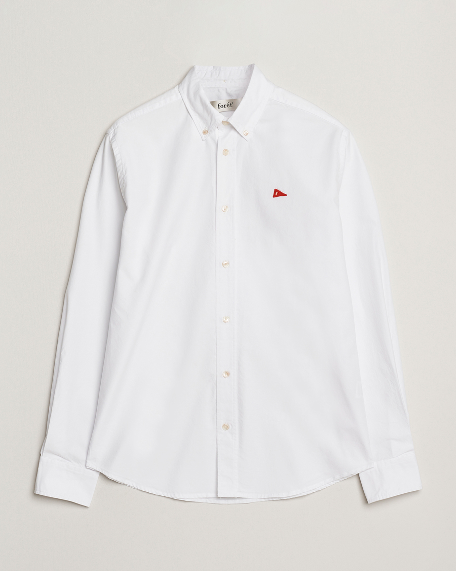 Herren | Hemden | Forét | Flag Regular Fit Oxford Shirt White