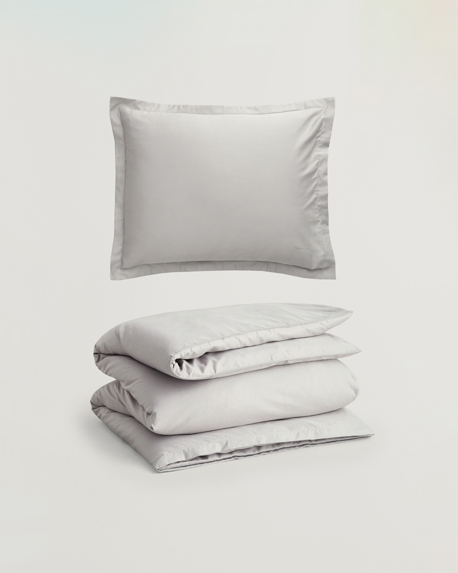 Herren | Für das Zuhause | GANT | Sateen Duvet & Pillowcase Set Moon Grey