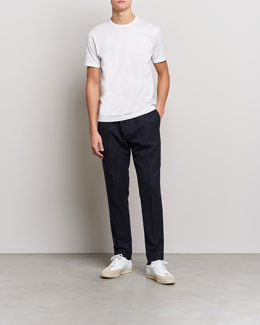 Herren | T-Shirts | Sunspel | 2-Pack Crew Neck Q82 Cotton T-Shirt White & Black