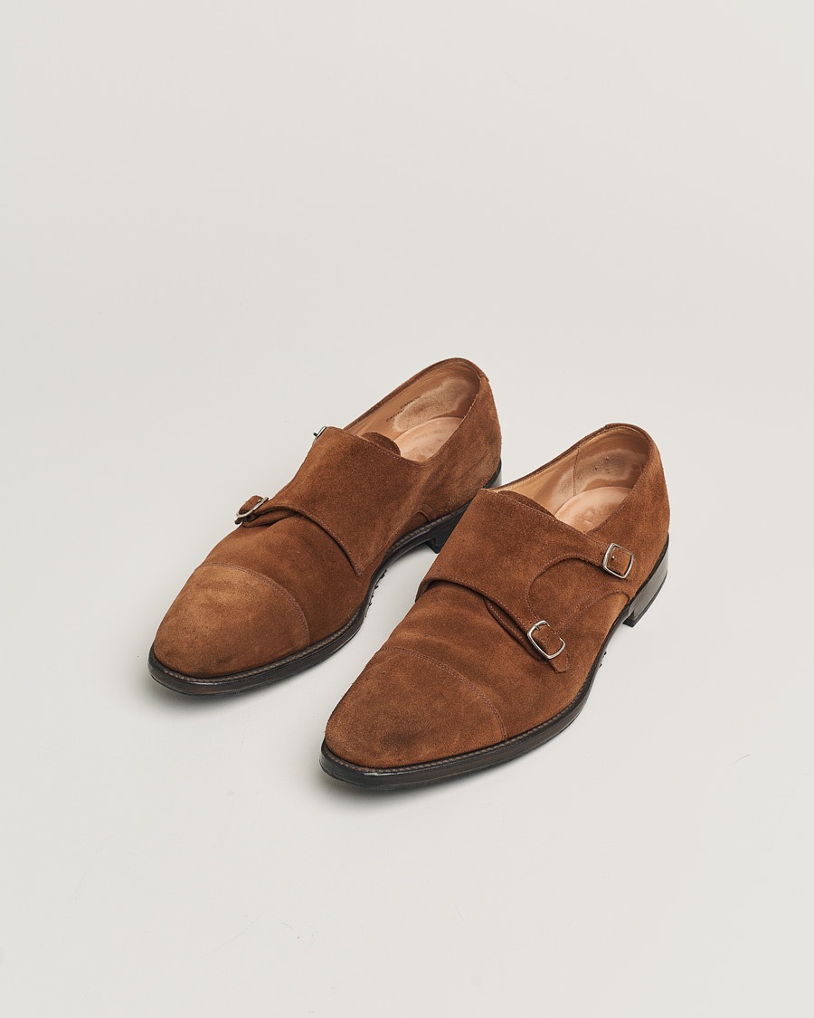 Herren | Pre-owned Schuhe | Pre-owned | Loake 1880 Cannon Monkstrap Cognac Suede UK11 - EU45