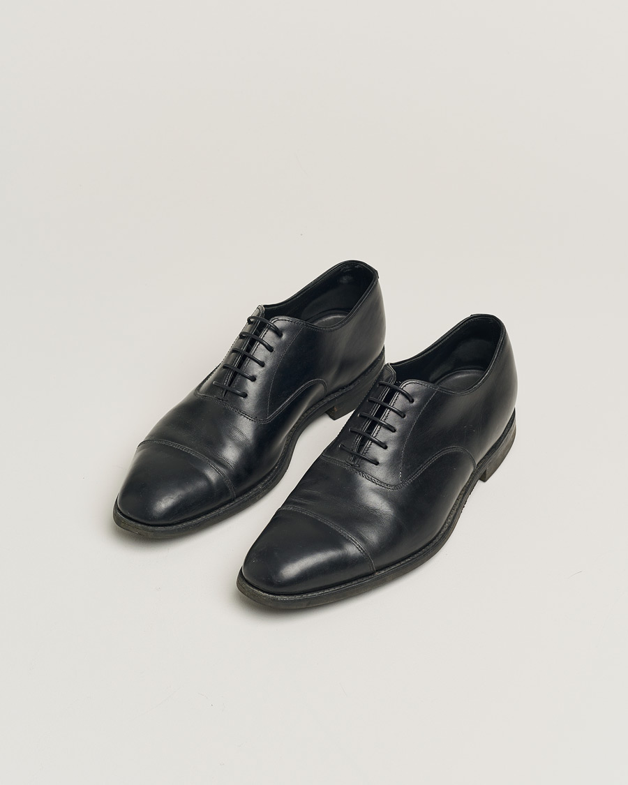 Herren | Loake 1880 Aldwych Single Dainite Oxford Black Calf | Pre-owned | Loake 1880 Aldwych Single Dainite Oxford Black Calf