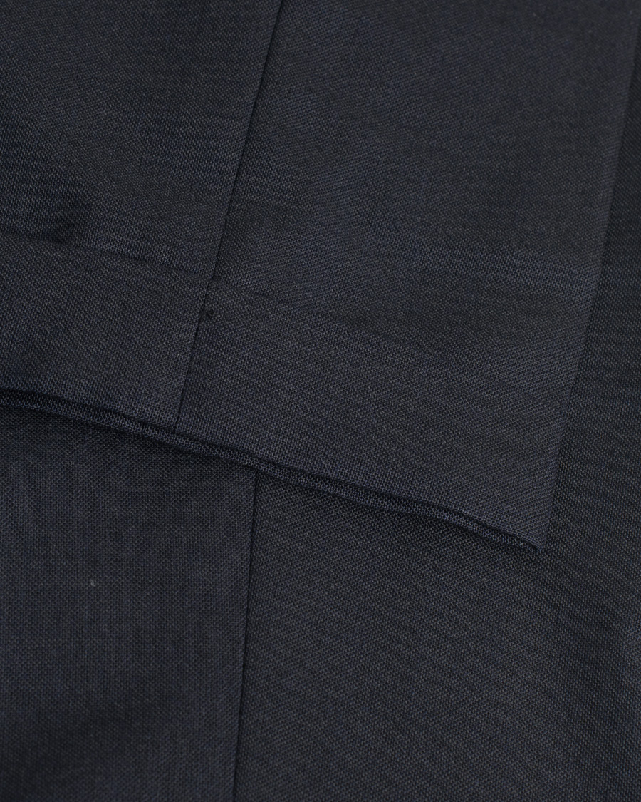 Herren |  | Pre-owned | Berg&Berg Arnold Pleated Side Adjuster Wool Trousers Navy 48