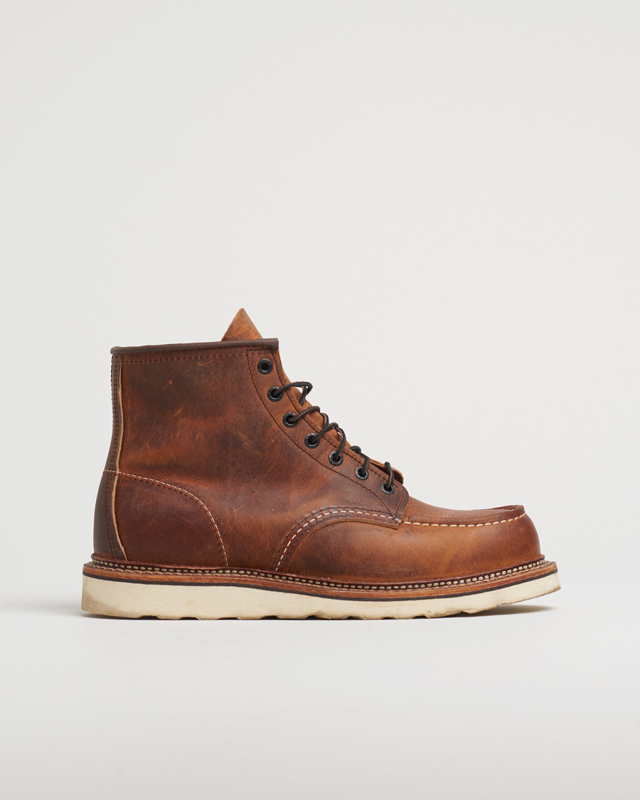 Herren | Red Wing Shoes Moc Toe Boot Copper Rough/Tough Leather | Pre-owned | Red Wing Shoes Moc Toe Boot Copper Rough/Tough Leather